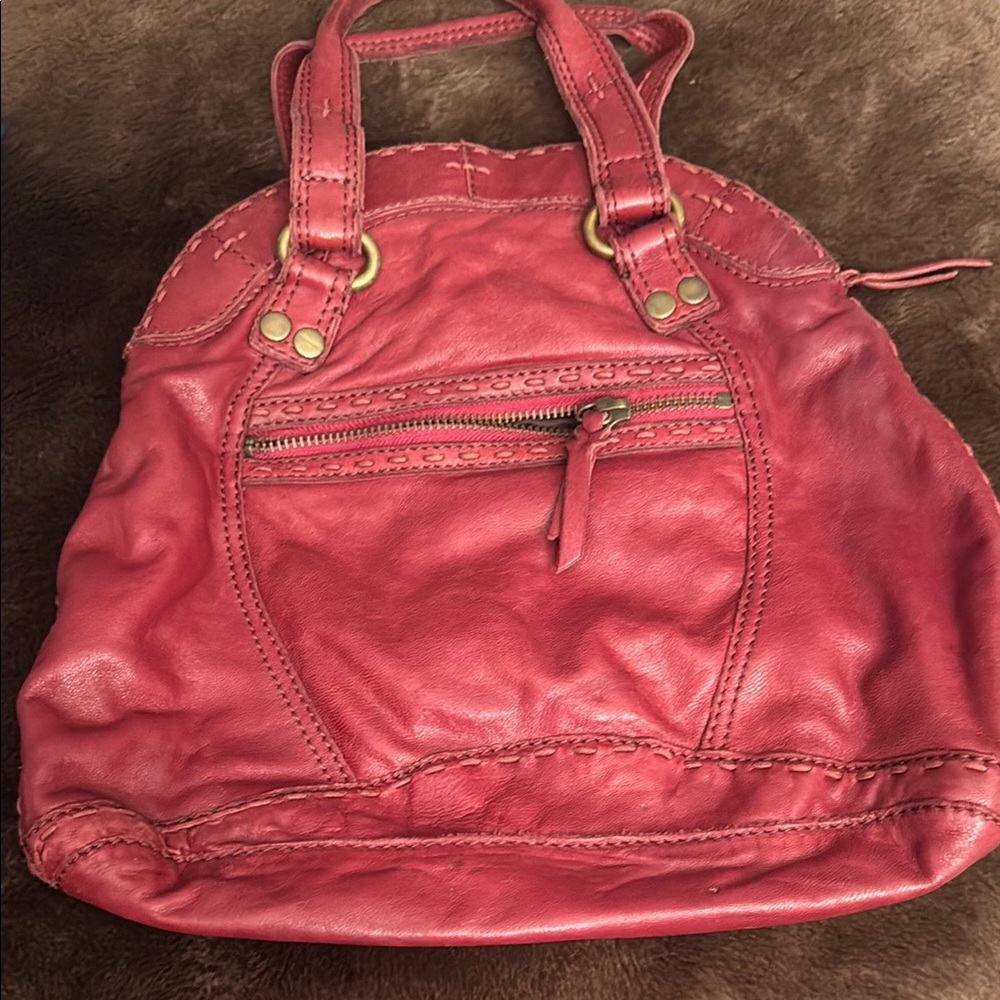 Red Leather Women's Bag